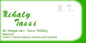mihaly tassi business card